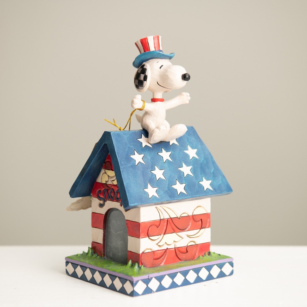 Jim Shore Peanuts Snoopy Home Of The Brave *NEW* Americana Patriotic CottageCore